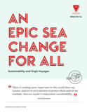 Virgin voyages sustainability flyer